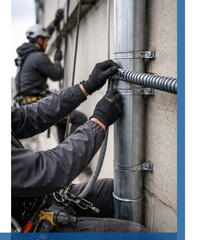 Монтаж гофры для кабеля в Алейске от 309 р. | ВЫСОТНИК-Лук