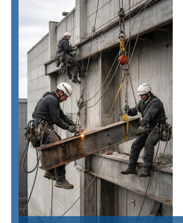 Демонтаж металлоконструкций на высоте в Алейске под ключ