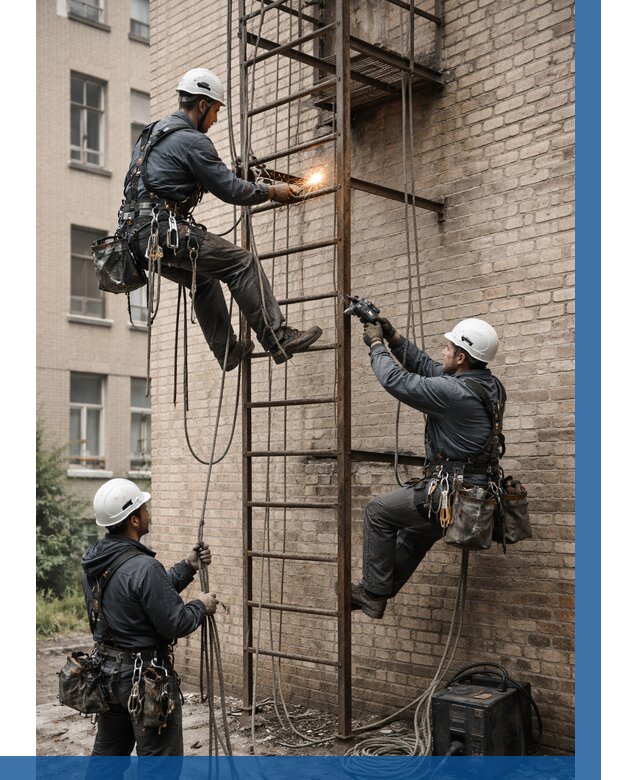 Ремонт пожарной лестницы в Алейске от 7733 р. | ВЫСОТНИК-Лук