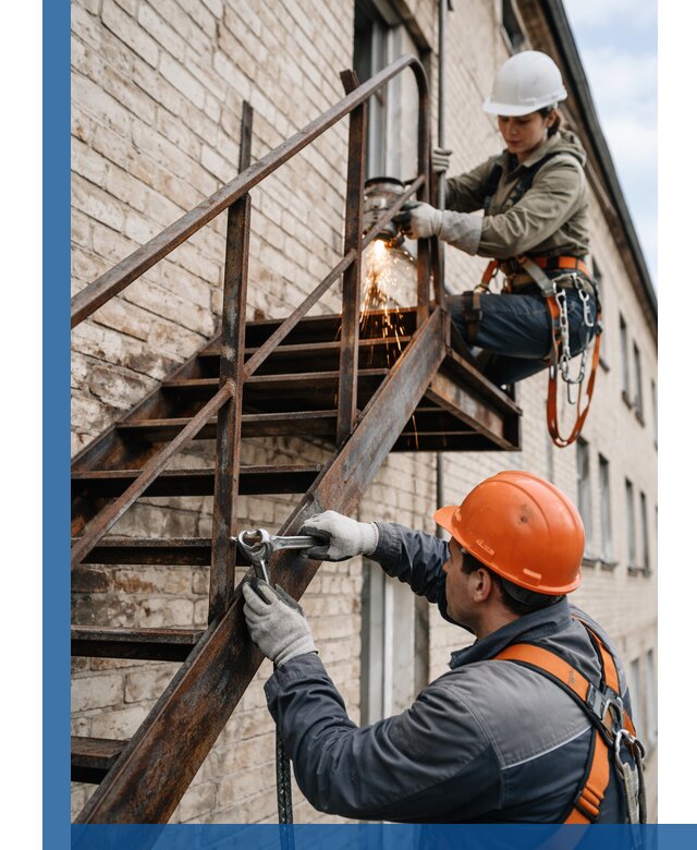 Ремонт и восстановление пожарных лестниц с выездом в Алейске