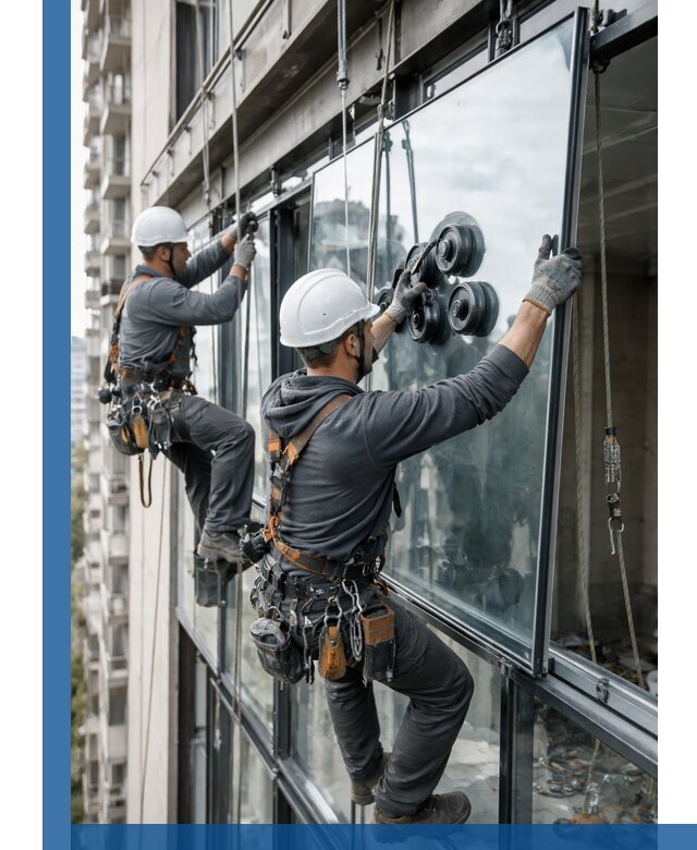 Витражное остекление фасадов и лоджий в Алейске под ключ