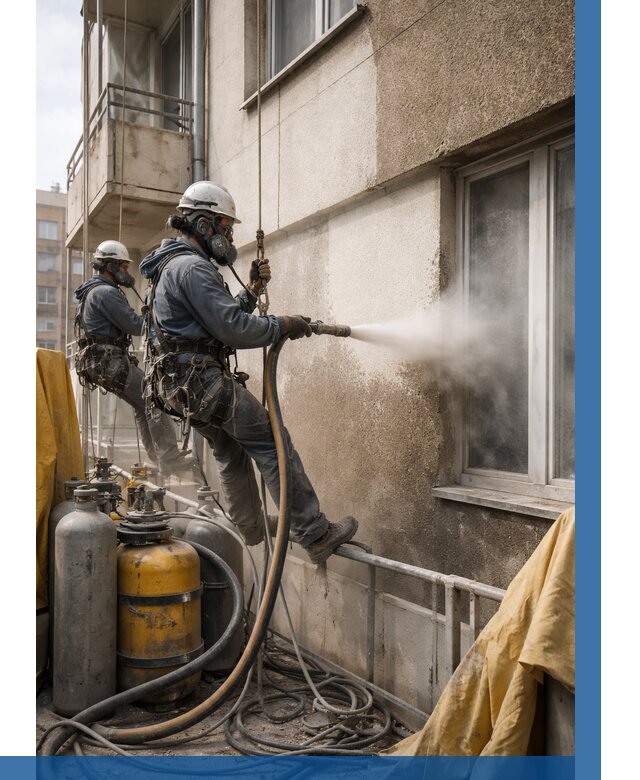 Пескоструйная очистка фасада в Алейске от 670 р. | ВЫСОТНИК-Лук