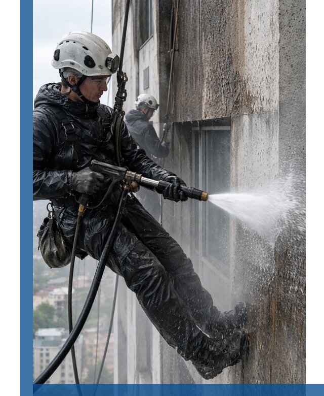 Гидроструйная очистка фасадов и конструкций в Алейске