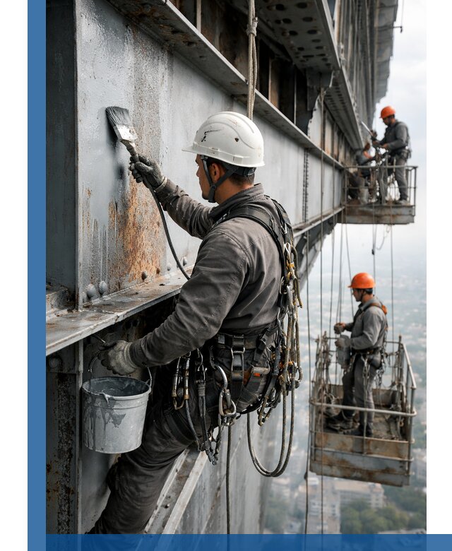 Покраска металлоконструкций на высоте в Алейске профессионально