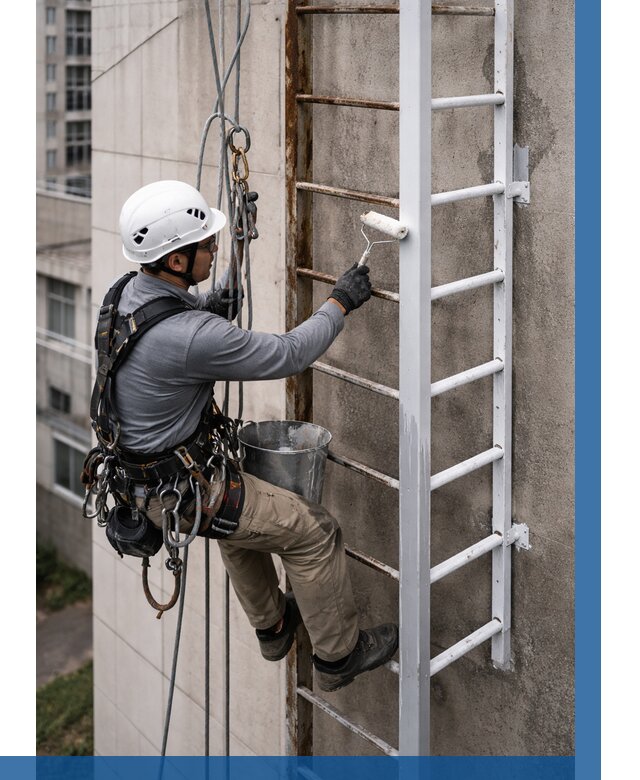 Покраска пожарных лестниц в Алейске от 4640 р. | ВЫСОТНИК-Лук