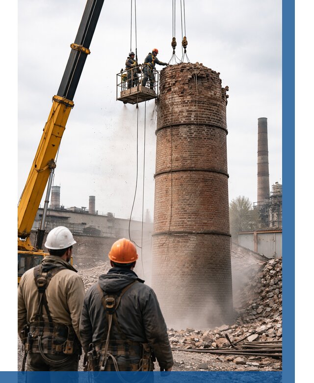 Демонтаж дымовой трубы в Алейске от 92799 р. | ВЫСОТНИК-Лук, смета