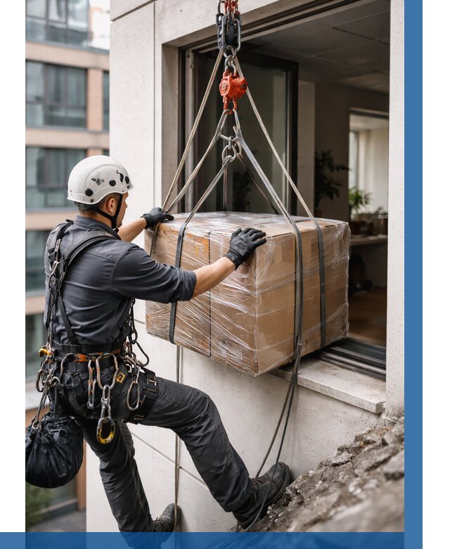 Подъем груза через окно в Алейске от 4640 р. | ВЫСОТНИК-Лук