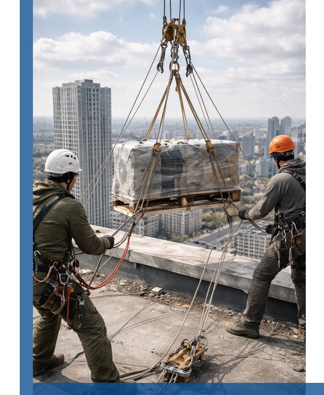 Подъем и монтаж крупногабаритных грузов на крышу в Алейске