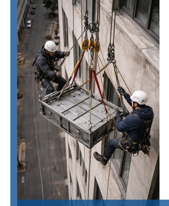 Спуск и подъем грузов по фасаду в Алейске для зданий