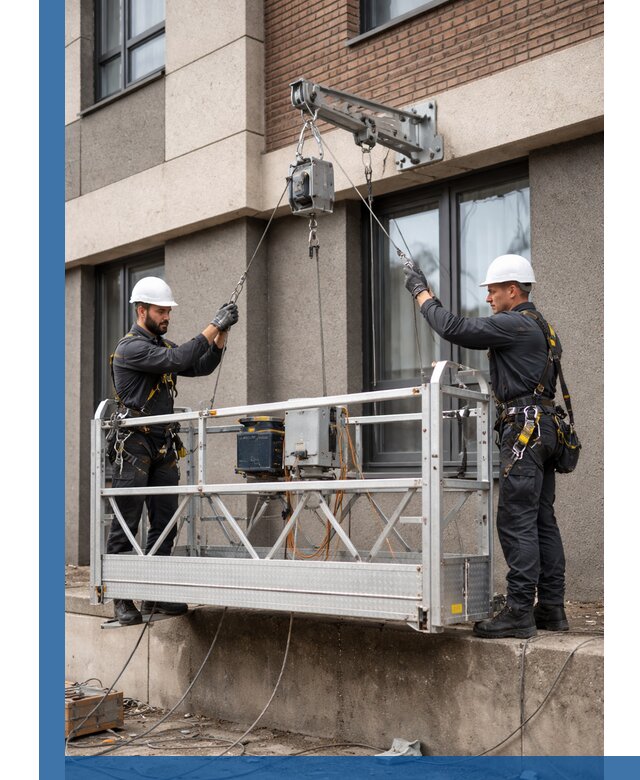 Монтаж и подъем фасадной люльки в Алейске с гарантией безопасности