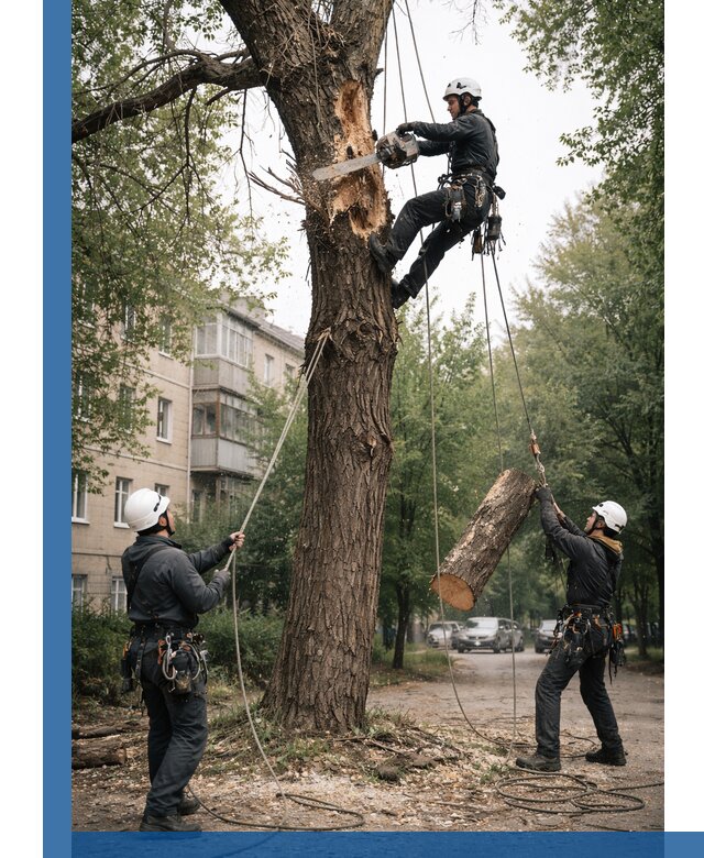 Срочное удаление аварийных деревьев в Алейске с гарантией безопасности