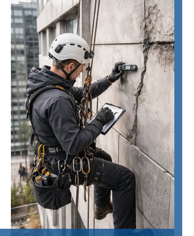 Обследование фасада альпинистами в Алейске от 124 р. | ВЫСОТНИК-Лук