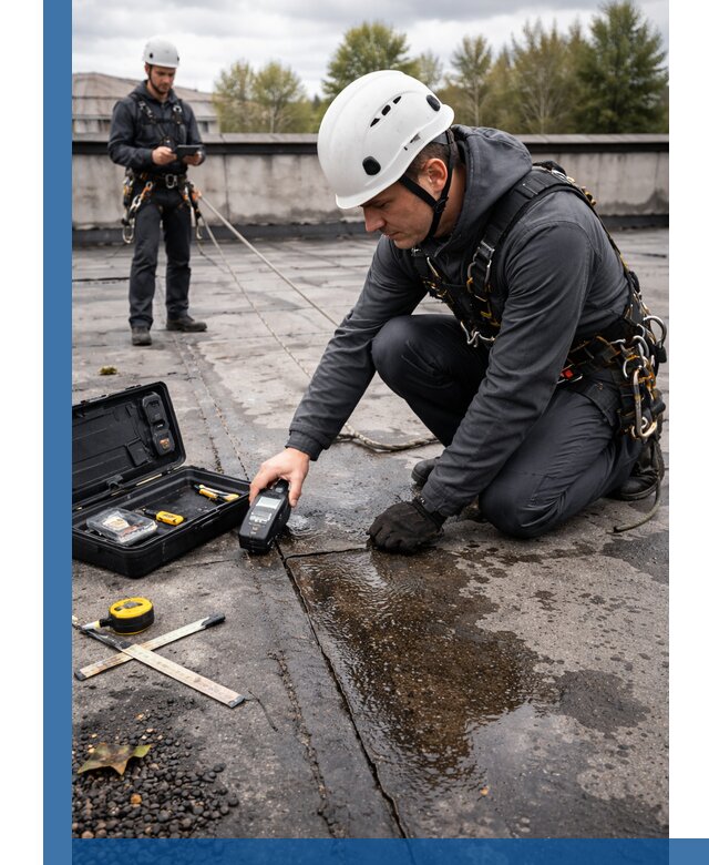 Обследование кровли на протечки и выявление дефектов в Алейске