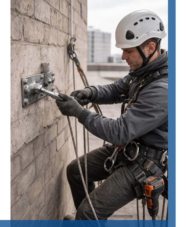 Установка анкерных точек в Алейске от 3609 р. | ВЫСОТНИК-Лук