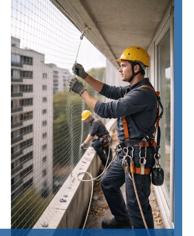 Монтаж сетки от птиц в Алейске от 4640 р. | ВЫСОТНИК-Лук