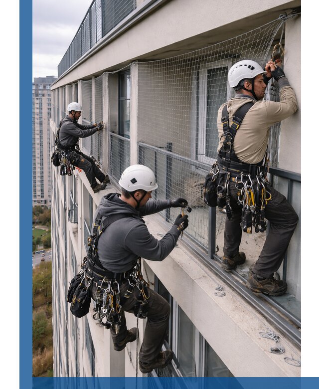 Профессиональный монтаж защитной сетки от птиц в Алейске